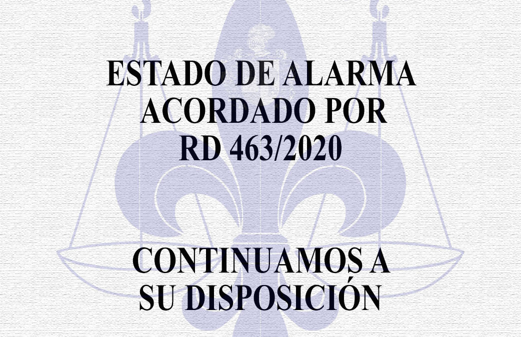 COMUNICADO OFICIAL ANTE LA DECLARACIÓN DE ESTADO DE ALARMA