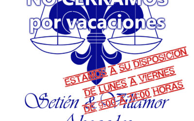 SE HABILITA AGOSTO Y SEGUIMOS A SU DISPOSICIÓN