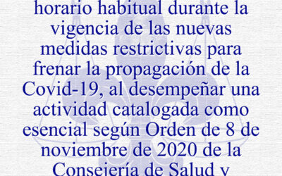 SETIÉN & VILLAMOR ABOGADOS MANTIENE SU HORARIO HABITUAL